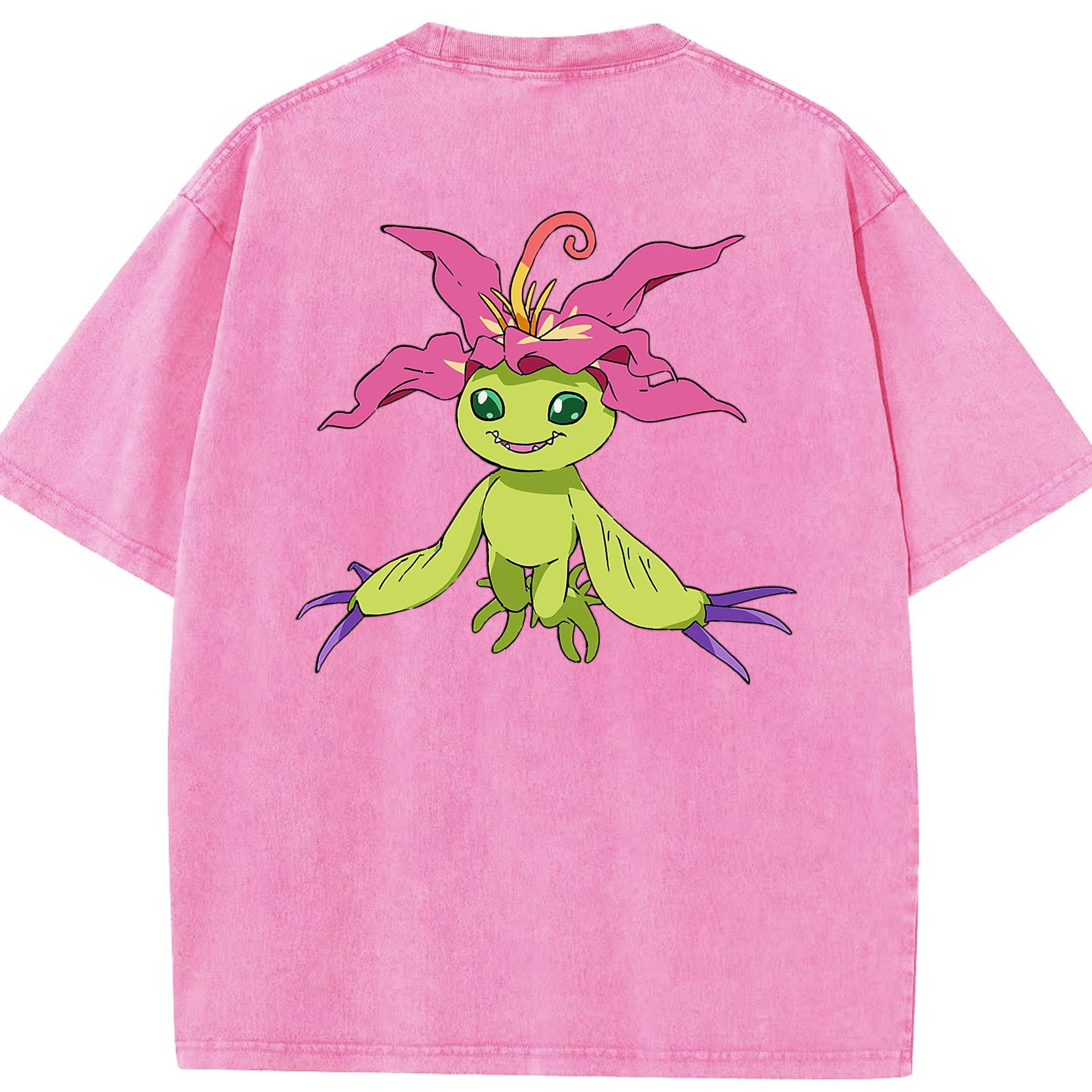 （画像用） Digimon デジタルモンスター/デジモン 綿100% ヴィンテージ風 半袖Tシャツ（背面プリント）